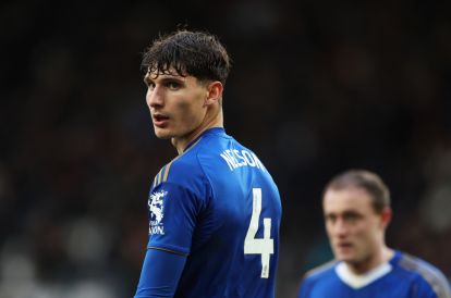 DERBY, ENGLAND - DECEMBER 06: Ben Nelson of Leicester City during the Sky Bet Championship match between Derby County and Leicester City at Pride Park on December 06, 2025 in Derby, England. (Photo by Cameron Smith/Getty Images)