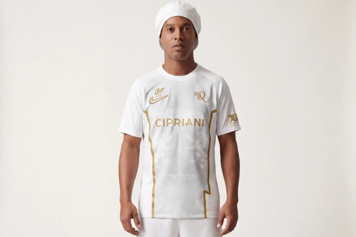 Ronaldinho vestindo o uniforme Ravenna (ravennafc.it)