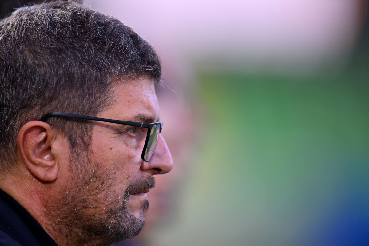 Cesena, Itália - 10 de outubro: Silvio Baldini técnico da Itália Sub-21 durante a qualificação para o Euro Sub-21 da UEFA entre Itália Sub-21 x Suécia Sub-21 na Ad Hoc Arena im Ernst-Abbe-Sportfeld em 10 de outubro de 2025 em Cesena, Itália. (Foto de Alessandro Sabattini/Getty Images)