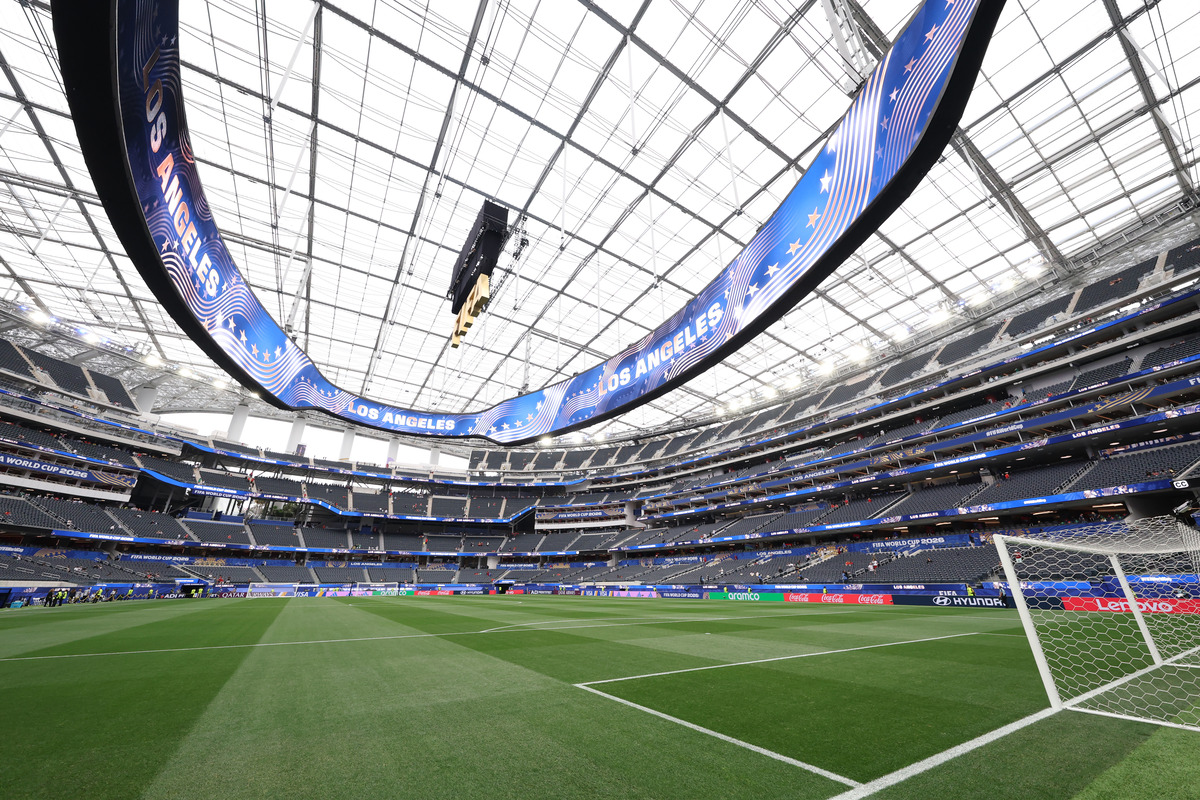 INGLEWOOD, CALIFÓRNIA - 21 DE JUNHO: Vista geral antes da partida do Grupo G da Copa do Mundo FIFA 2026 entre Bélgica x Irã no Estádio de Los Angeles em 21 de junho de 2026 em Inglewood, Califórnia. (Foto de Richard Heathcote/Getty Images)