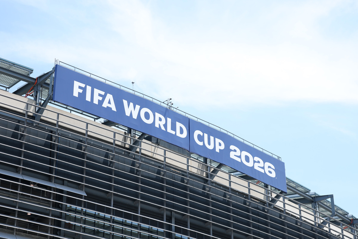 EAST RUTHERFORD, NOVA JERSEY - 25 DE JUNHO: Vista geral do lado de fora do Estádio de Nova York, Nova Jersey, antes da partida do Grupo E da Copa do Mundo FIFA 2026 entre Equador x Alemanha em 25 de junho de 2026 em East Rutherford, Nova Jersey. (Foto de Al Bello/Getty Images)