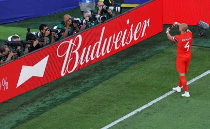 FOXBOROUGH, MASSACHUSETTS - JUNE 16: Leo Ostigard #4 of Norway celebrates scoring his team's third goal during the FIFA World Cup 2026 Group I match between Iraq and Norway at Boston Stadium on June 16, 2026 in Foxborough, Massachusetts. (Photo by Buda Mendes/Getty Images)