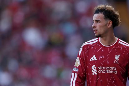 LIVERPOOL, ENGLAND - MAY 24: Curtis Jones of Liverpool during the Premier League match between Liverpool and Brentford at Anfield on May 24, 2026 in Liverpool, England. (Photo by Naomi Baker/Getty Images)
