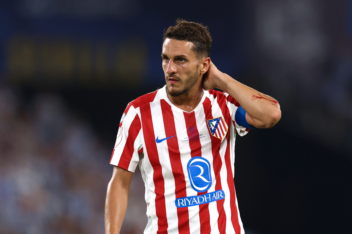 SEVILHA, ESPANHA - 18 DE ABRIL: Koke do Atlético de Madrid reage durante a final da Copa del Rey entre o Atlético de Madrid e a Real Sociedad no Estadio de la Cartuja em 18 de abril de 2026 em Sevilha, Espanha. (Foto de Frans Santiago/Getty Images) (link da Juventus)