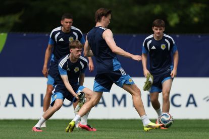 BOSTON, MASSACHUSETTS - JUNE 12: Scott McTominay of Scotland in action during the training session of Scotland one day ahead of the FIFA World Cup 2026 Group C match between Haiti vs Scotland at New England Revolution Training Center on June 12, 2026 in Boston, Massachusetts. (Photo by Mattia Ozbot/Getty Images)