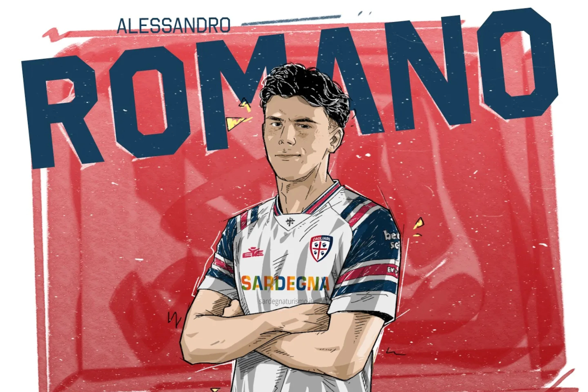 Alessandro Romano completou a sua transferência da Roma para o Cagliari (Cagliaricalcio).