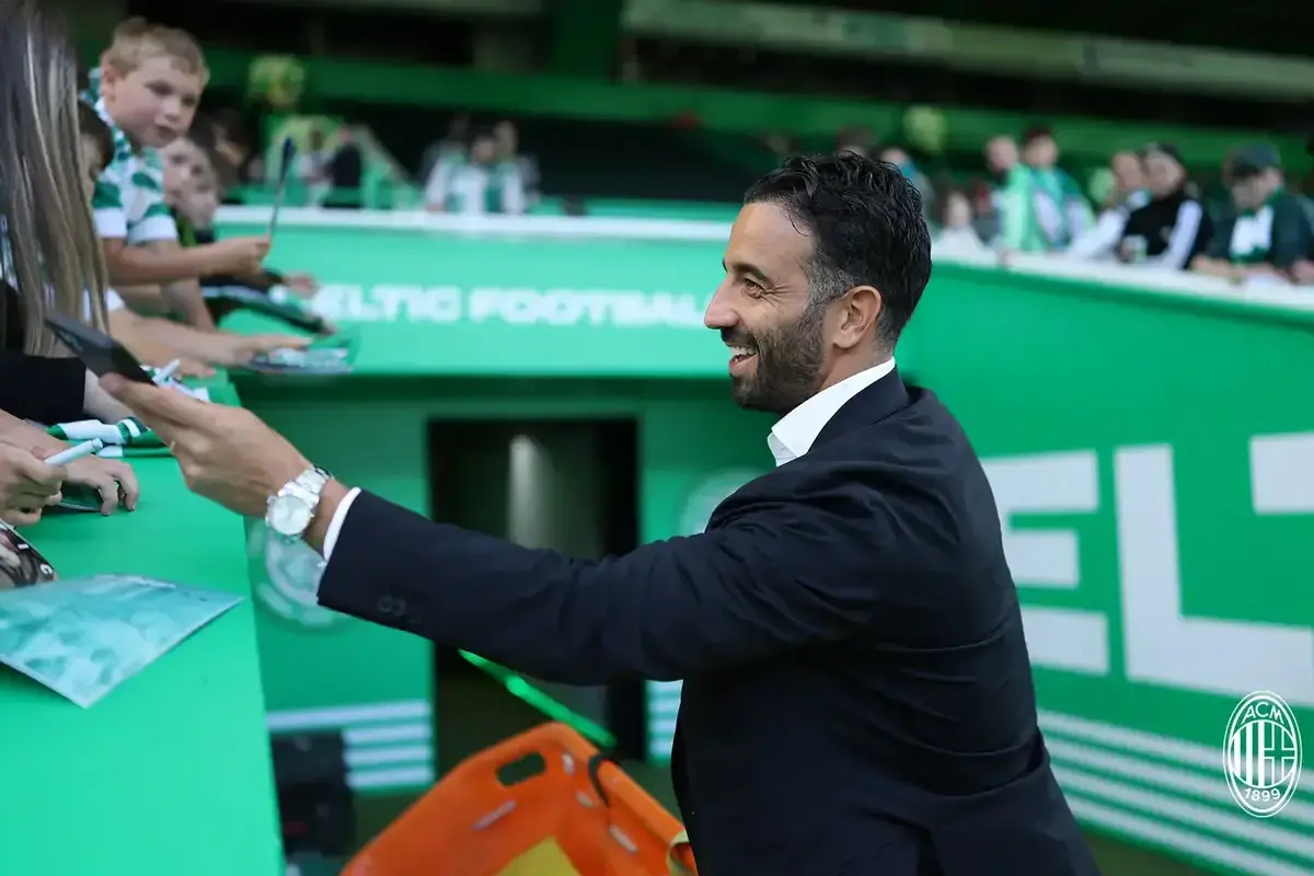 Ruben Amorim (via www.acmilan.com) antes do amistoso de pré-temporada entre Celtic e Milan no Celtic Park.