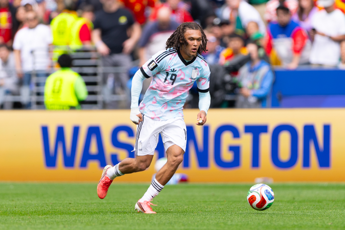 SEATTLE, WASHINGTON - 01 DE JULHO: Diego Moreira da Bélgica durante a partida das oitavas de final da Copa do Mundo FIFA 2026 entre Bélgica e Senegal em 01 de julho de 2026 em Seattle, Washington. (Foto de França Santiago/Getty Images)
