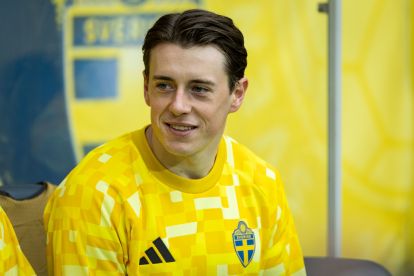SOLNA, SWEDEN - JUNE 4: Elliot Stroud of Sweden looks on prior to the international friendly match between Sweden and Greece at Strawberry Arena on June 4, 2026 in Solna, Sweden. (Photo by Michael Campanella/Getty Images)