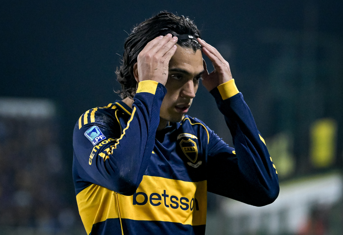 Florencio Varela, Argentina - 23 de abril: Exquel Zeballos do Boca Juniors gesticula durante uma partida do Tornio Apertura Mercado Libre 2026 entre Defensa y Justicia e Boca Juniors no Estádio Norberto Tomaghello em Florencio Varela em 23 de abril de 2026 em Florencio Varela. (Foto de Marcelo Endelli/Getty Images)