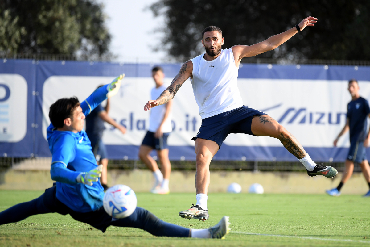 ROMA, ITÁLIA - 20 DE JULHO: Gabriel Artistico da SS Lazio durante o amistoso entre SS Lazio e SS Lazio U20 no Formello Sport Center no Formello Training Center em 20 de julho de 2026 em Roma, Itália. (Foto de Marco Rossi - SS Lazio/Getty Images)