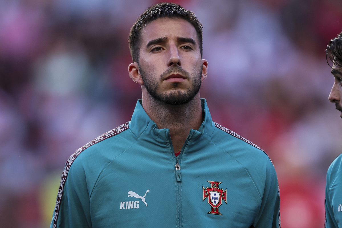 LEIRIA, PORTUGAL - 10 DE JUNHO: Gonçalo Inácio de Portugal durante o amistoso internacional entre Portugal e Nigéria no Estádio Dr. Magalhas Pessoa em 10 de junho de 2026 em Leiria, Portugal. (Foto de Carlos Rodriguez/Getty Images)