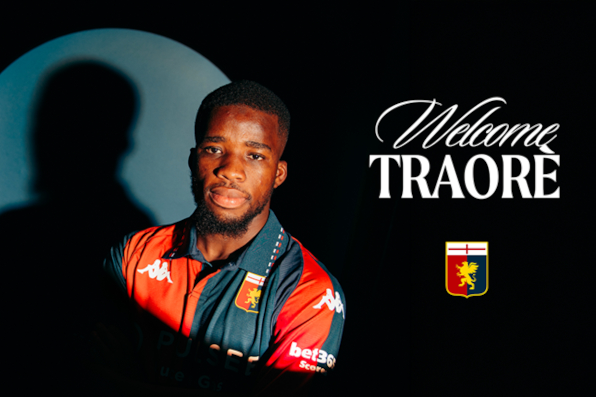 O Genoa Olympique recebe Hamed Junior Traore do Marselha (@genoacfc).