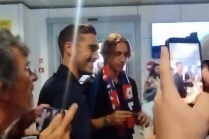 Harry Winks and Jacopo Fazzini arrive to join Cagliari (@tuttocagliari)