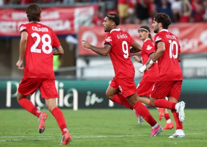 MONZA, ITALY - AUGUST 29: Gustavo Varela of Monza celebrates scoring his team’s second goal during the Serie A match between AC Monza and Udinese Calcio at U-Power Stadium on August 29, 2026 in Monza, Italy. (Photo by Marco Luzzani/Getty Images)
