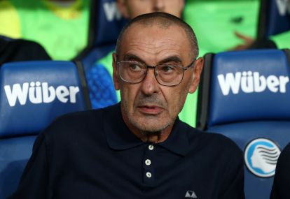BERGAMO, ITALY - AUGUST 23: Maurizio Sarri, Head Coach of Atalanta looks on before the Serie A match between Atalanta BC and US Sassuolo at Stadio Atleti Azzurri d'Italia on August 23, 2026 in Bergamo, Italy. (Photo by Marco Luzzani/Getty Images)