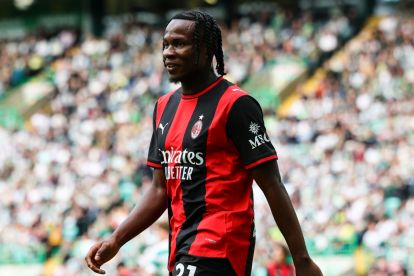 GLASGOW, SCOTLAND - JULY 25: Samuel Chukwueze of AC Milan in action against Celtic during Celtic v AC Milan in a pre-season friendly at Celtic Park on July 25, 2026 in Glasgow, Scotland. (Photo by WM Sport Media/Getty Images)