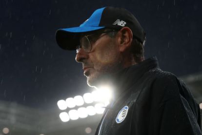 BERGAMO, ITALY - AUGUST 20: Atalanta BC coach Maurizio Sarri looks on during the UEFA Conference League 2026/27 Play Off Round First Leg match between Atalanta BC v Hapoel Tel Aviv at Gewiss Stadium on August 20, 2026 in Bergamo, Italy. (Photo by Marco Luzzani/Getty Images)