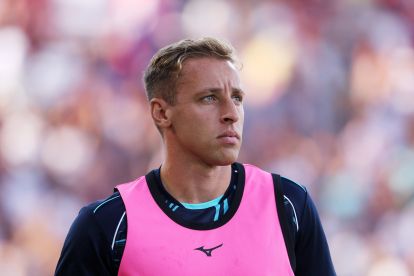 BOLOGNA, ITALY - AUGUST 24: Davide Frattesi of Lazio looks on before the Serie A match between Bologna FC and SS Lazio at Stadio Renato Dall'Ara on August 24, 2026 in Bologna, Italy. (Photo by Emmanuele Ciancaglini/Getty Images)