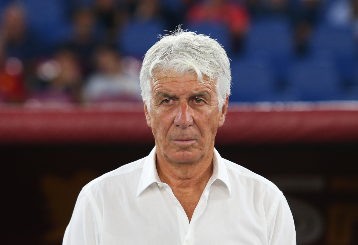 ROME, ITALY - SEPTEMBER 05: Gian Piero Gasperini, Manager of Roma, looks on before the Serie A match between AS Roma and Atalanta BC at Stadio Olimpico on September 05, 2026 in Rome, Italy. (Photo by Paolo Bruno/Getty Images)
