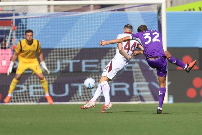 FLORENCE, ITALY - SEPTEMBER 05: Mateo Pellegrino of ACF Fiorentina scores a goal during the Serie A match between ACF Fiorentina and Torino FC at Stadio Artemio Franchi on September 5, 2026 in Florence, Italy. (Photo by Gabriele Maltinti/Getty Images)