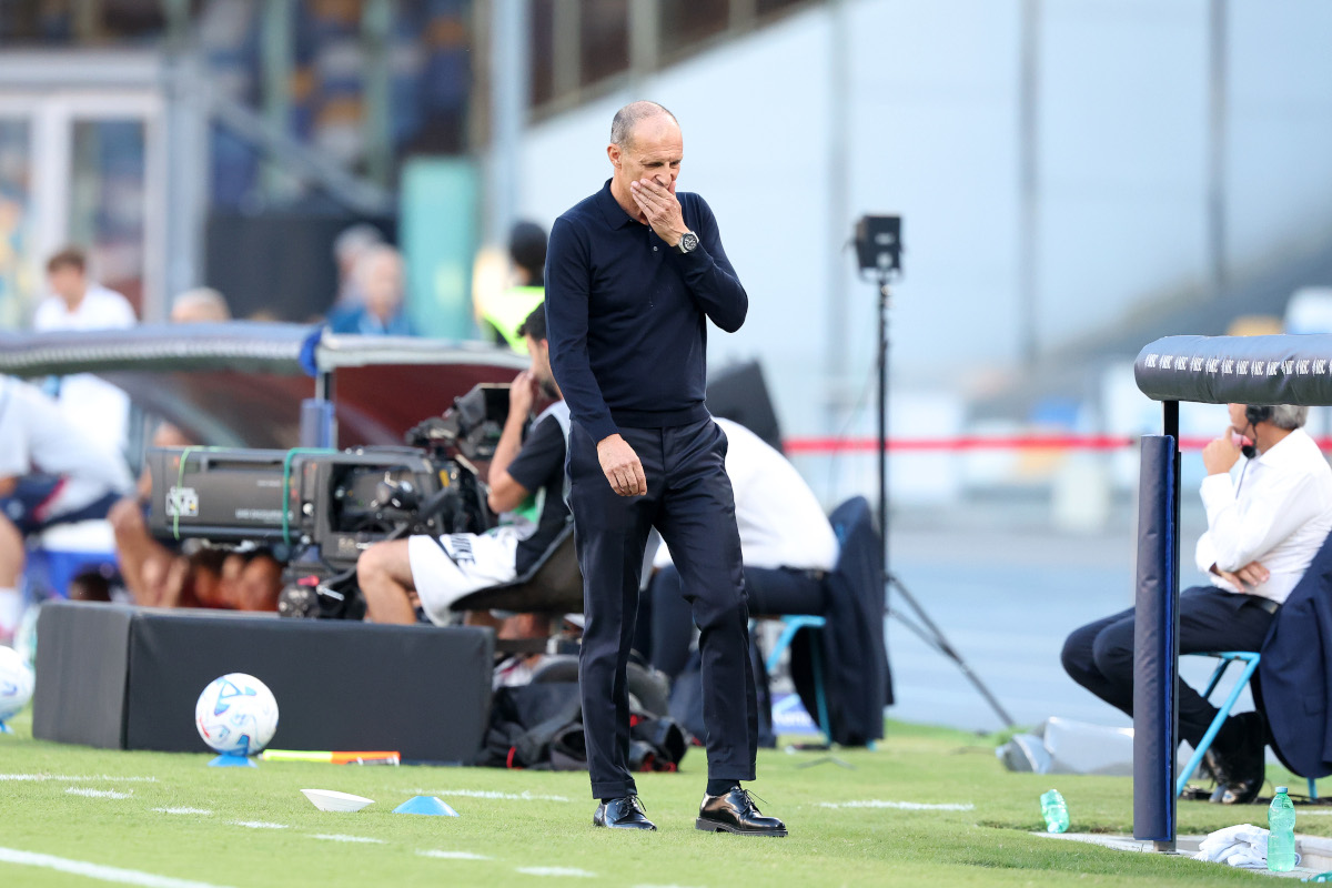 NAPLES, ITALY - SEPTEMBER 13: Massimiliano Allegri SSC Napoli head coachduring the Serie A match between SSC Napoli and Bologna FC at Stadio Diego Armando Maradona on September 13, 2026 in Naples, Italy. (Photo by Francesco Pecoraro/Getty Images)