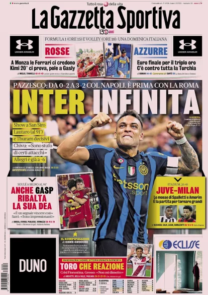Today’s Papers – Inter and Roma’s crazy comebacks, waiting for Juventus vs. Milan