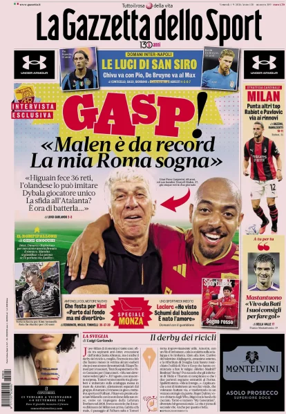 Today’s Papers – Gasp hopes for Malen’s record, Milan focus on top renewals