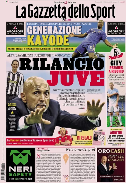 Juventus faces €250m capital injection as papers highlight new Azzurri prospects