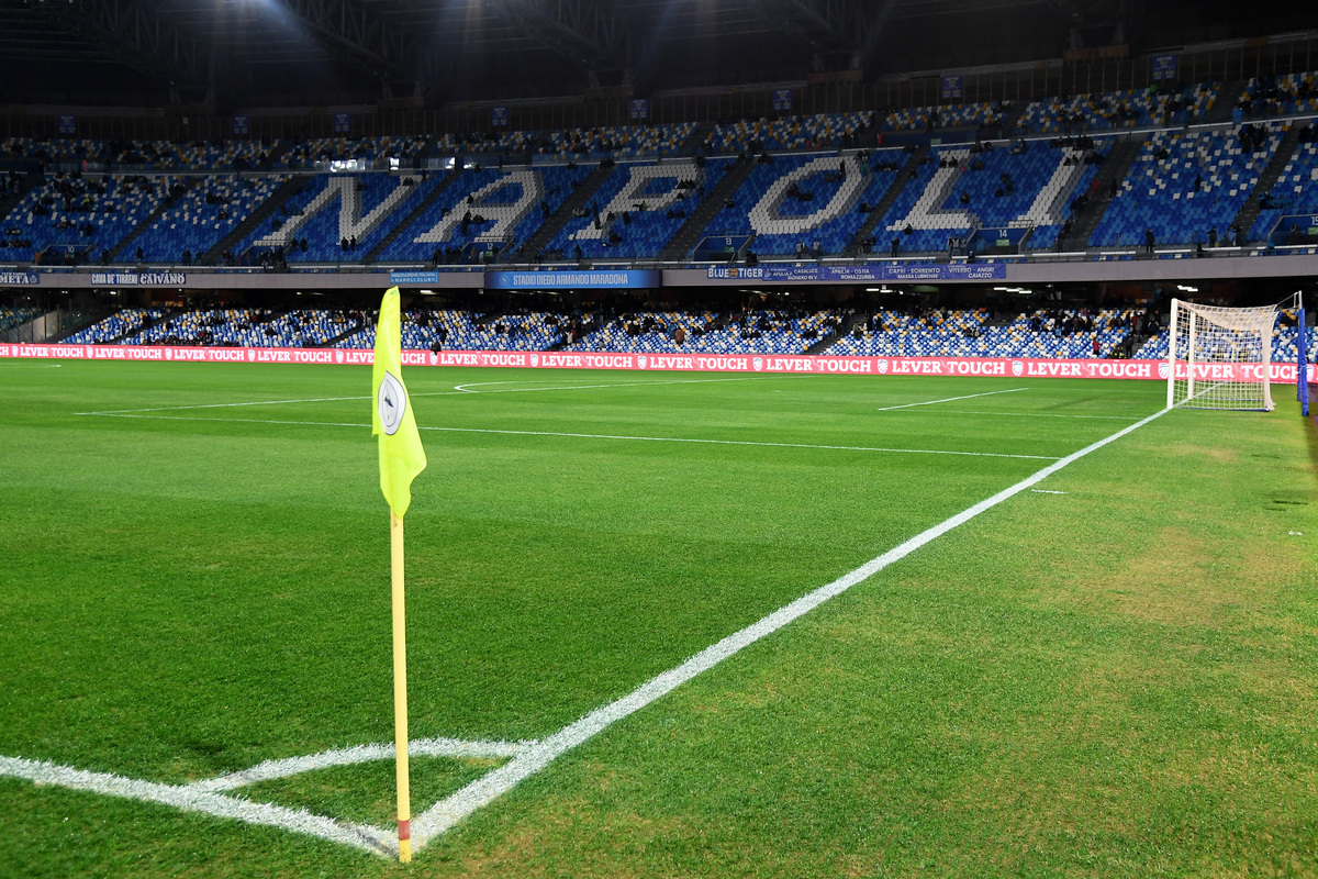 NÁPOLES, ITÁLIA - 08 DE DEZEMBRO: Vista geral do Stadio Diego Armando Maradona antes da partida da Série A entre SSC Napoli e SS Lazio no Stadio Diego Armando Maradona em 08 de dezembro de 2024 em Nápoles, Itália. (Foto de Marco Rossi - SS Lazio/Getty Images)