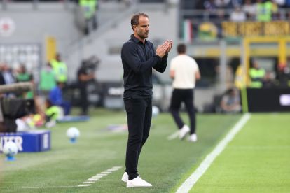 MILAN, ITALY - OCTOBER 10: Alberto Gilardino, Manager of Parma Calcio 1913, reacts during the Serie A match between FC Internazionale and Parma Calcio at Stadio Giuseppe Meazza on October 10, 2026 in Milan, Italy. (Photo by Marco Luzzani/Getty Images)