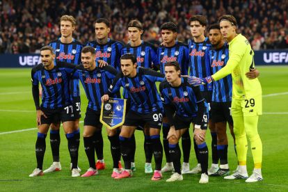 AMSTERDAM, NETHERLANDS - OCTOBER 22: Players of Atalanta BC pose for a team photograph before the UEFA Conference League 2026/27 League Phase MD2 match between AFC Ajax and Atalanta BC at Johan Cruijff Arena on October 22, 2026 in Amsterdam, Netherlands. (Photo by Dean Mouhtaropoulos/Getty Images)
