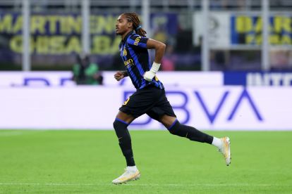 MILAN, ITALY - OCTOBER 10: Djed Spence of FC Internazionale Milano comes on as a substitute during the Serie A match between FC Internazionale and Parma Calcio at Stadio Giuseppe Meazza on October 10, 2026 in Milan, Italy. (Photo by Claudio Villa/Getty Images)