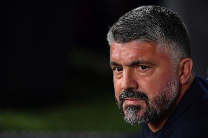 TURIN, ITALY - OCTOBER 18: SS Lazio head coach Gennaro Gattuso looks on during the Serie A match between Juventus and SS Lazio at Allianz Stadium on October 18, 2026 in Turin, Italy. (Photo by Valerio Pennicino/Getty Images)