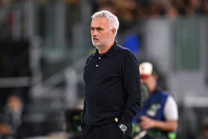 ROME, ITALY - OCTOBER 14: Jose Mourinho, Head Coach of Real Madrid, looks on during the UEFA Champions League 2026/27 League Phase MD2 match between AS Roma and Real Madrid C.F. at Stadio Olimpico on October 14, 2026 in Rome, Italy. (Photo by Tullio M. Puglia/Getty Images)