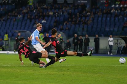 ROME, ITALY - OCTOBER 24: Kenneth Taylor of SS Lazio scores the opening goal during the Serie A match between SS Lazio and Parma Calcio at Stadio Olimpico on October 24, 2026 in Rome, Italy. (Photo by Paolo Bruno/Getty Images)