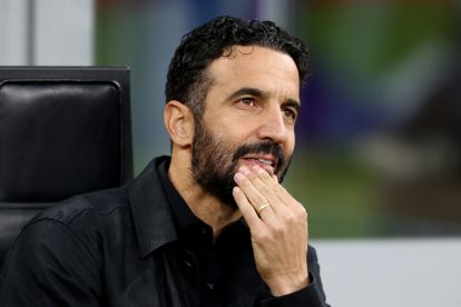 ITALY - OCTOBER 18: Ruben Amorim, Head Coach of AC Milan, looks on before the Serie A match between AC Milan and Atalanta BC at Stadio Giuseppe Meazza on October 18, 2026 in Italy. (Photo by Marco Luzzani/Getty Images)