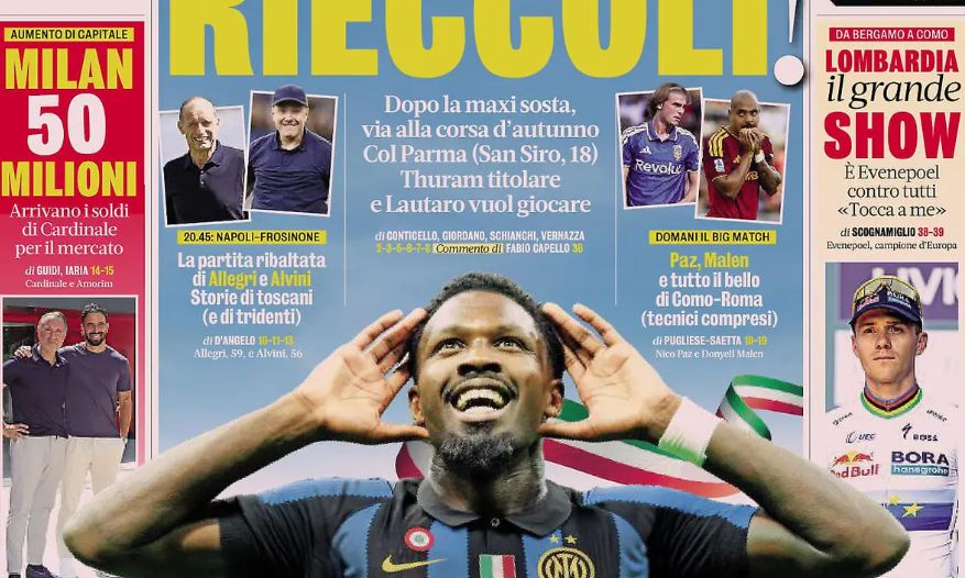 Today’s Papers – Serie A returns, Milan get money for January window