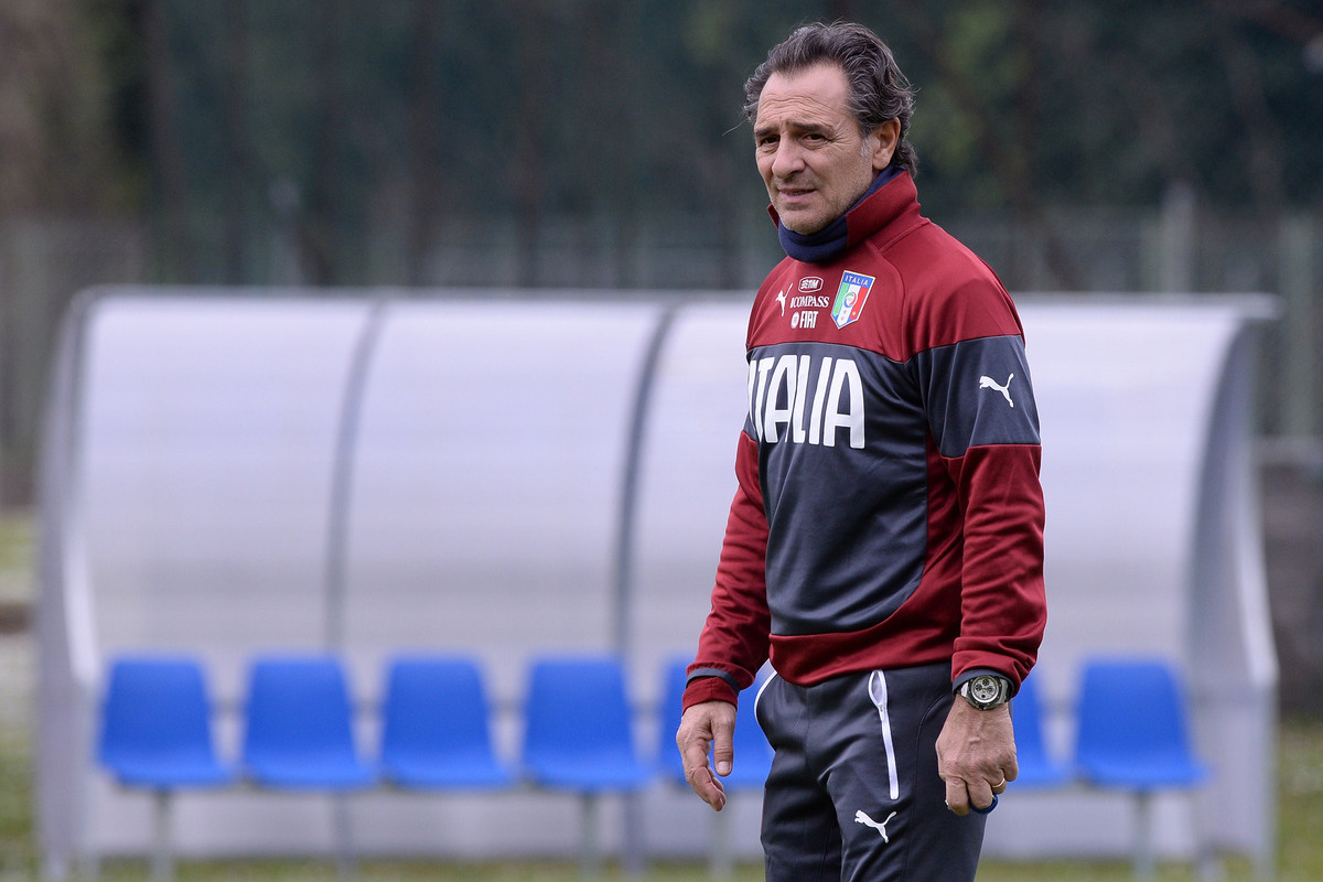 ROME, ITALY - MARCH 11: Head coach Italy Cesare Prandelli during Italy Training Camp - Day 2 at Acqua Acetosa on March 11, 2014 in Rome, Italy. (Photo by Claudio Villa/Getty Images)