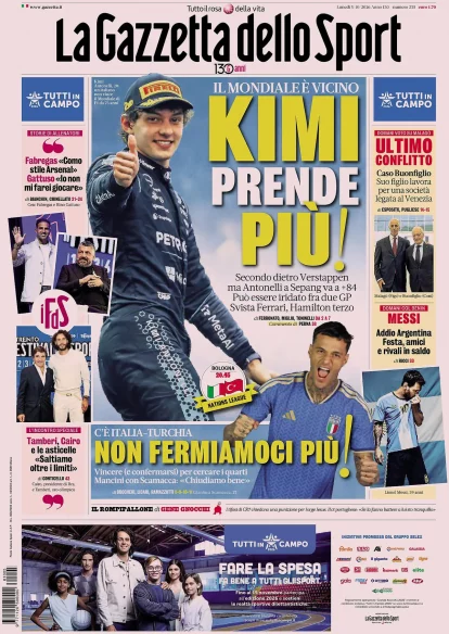 Today’s Papers – Triple Italy challenge, Roma lead Endrick race